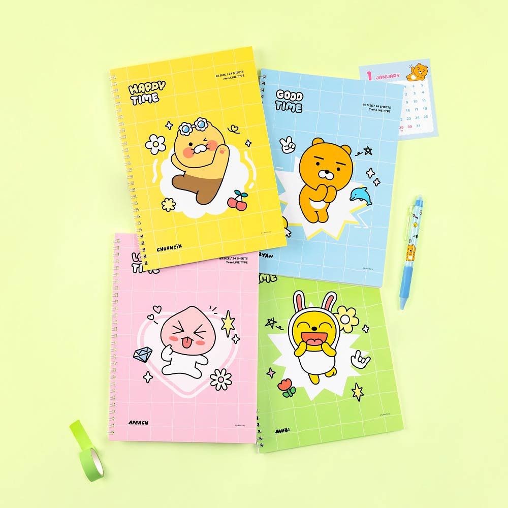 Kakao Friends Say Cheese Wirebound B5 Lined Notebook